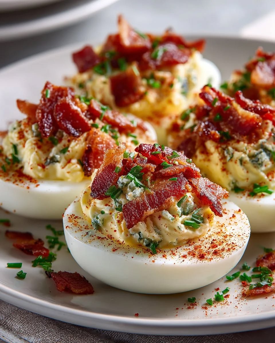 Devilled Eggs with Bacon